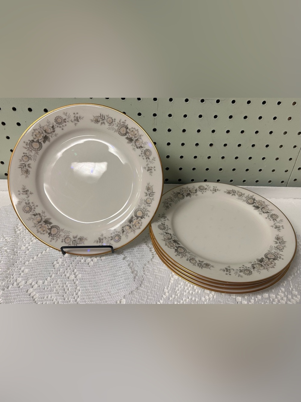Vintage Noritake Ivory China "Virginia" Dinner Plates - Set of 5